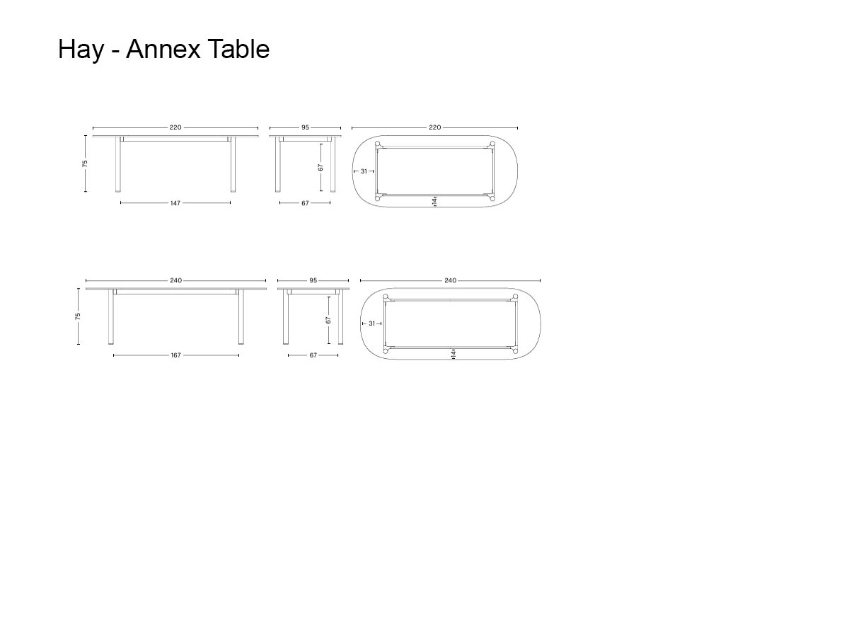 Hay Annex Table Oblong
