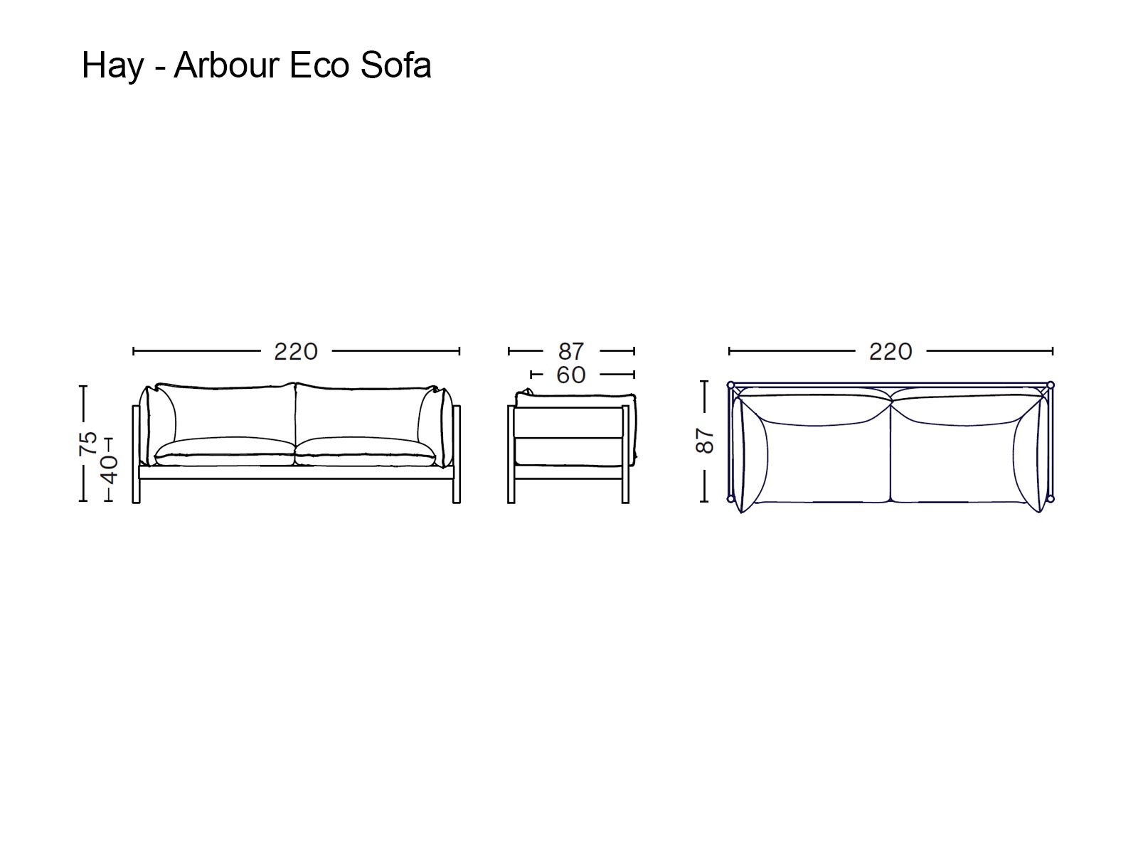 Hay Arbour Three Seater Sofa