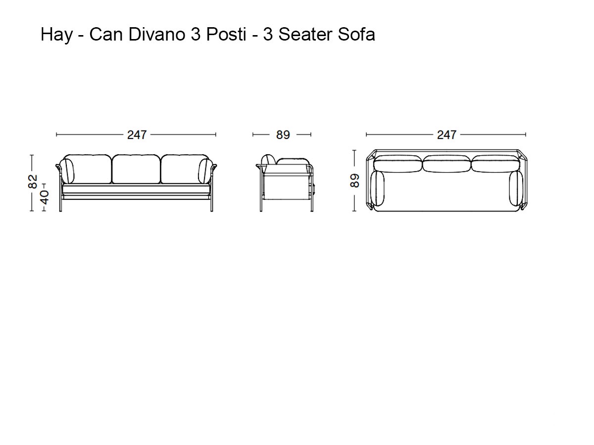 Hay Can Sofa Three Seater