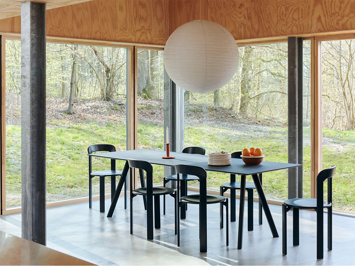 Hay Cph30 Copenhague Table L 200 Black Linoleum Black Lacquered Oak