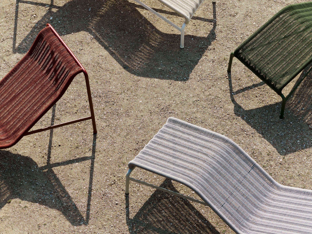 Hay Palissade Cord Chaise Longue Outdoor