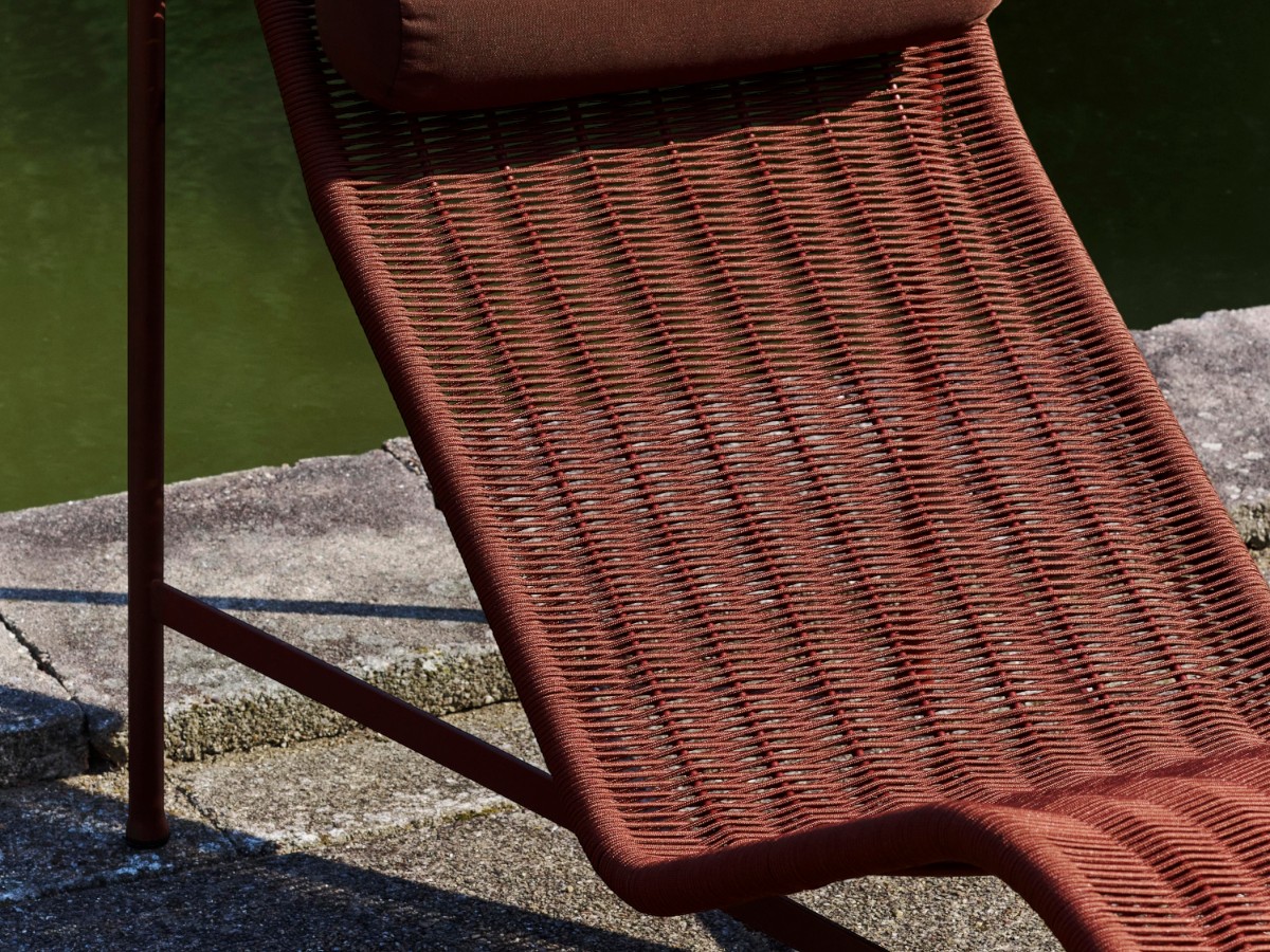 Hay Palissade Cord Chaise Longue Outdoor