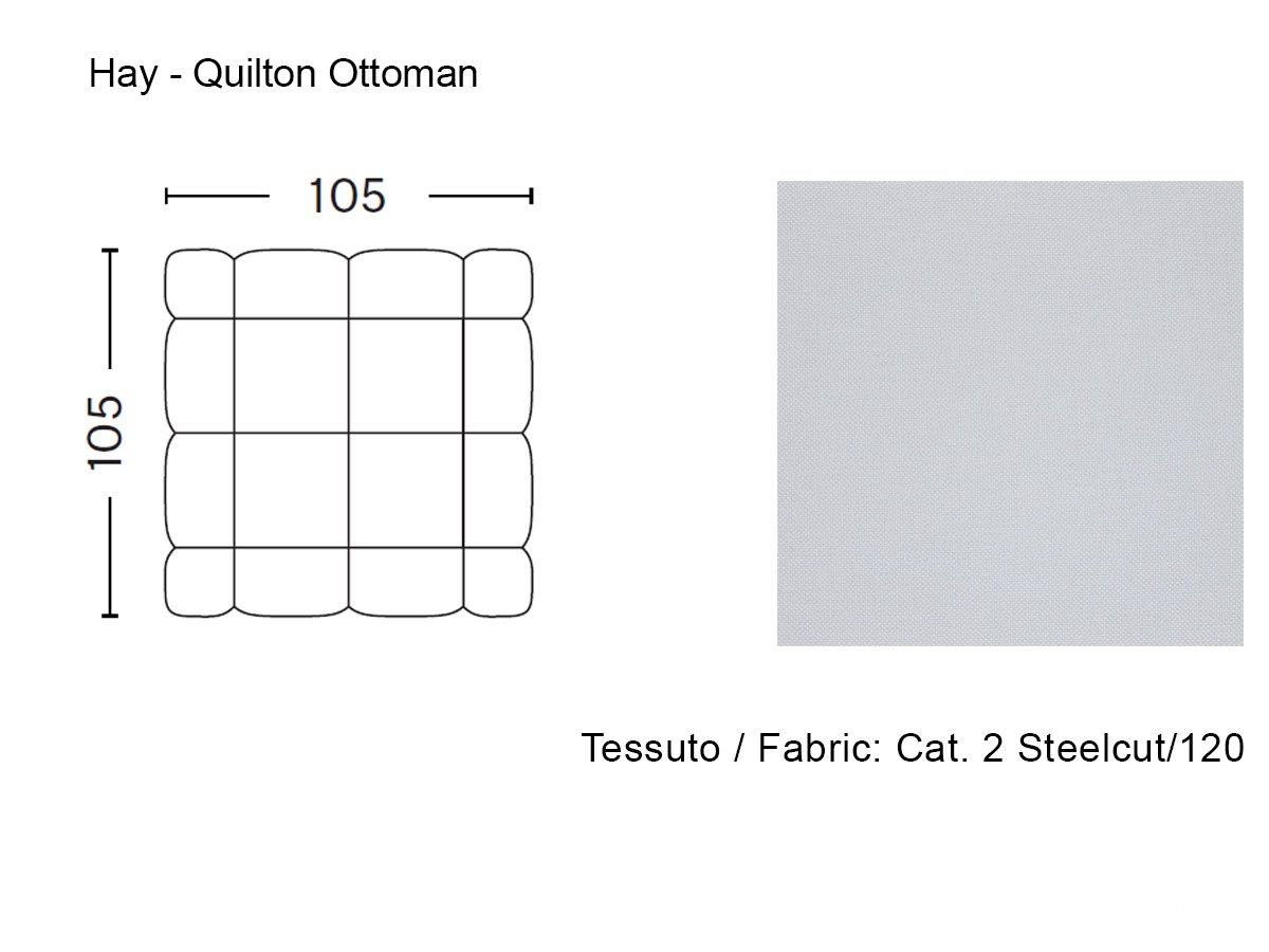 Hay Quilton 05 Pouf Steelcut 120