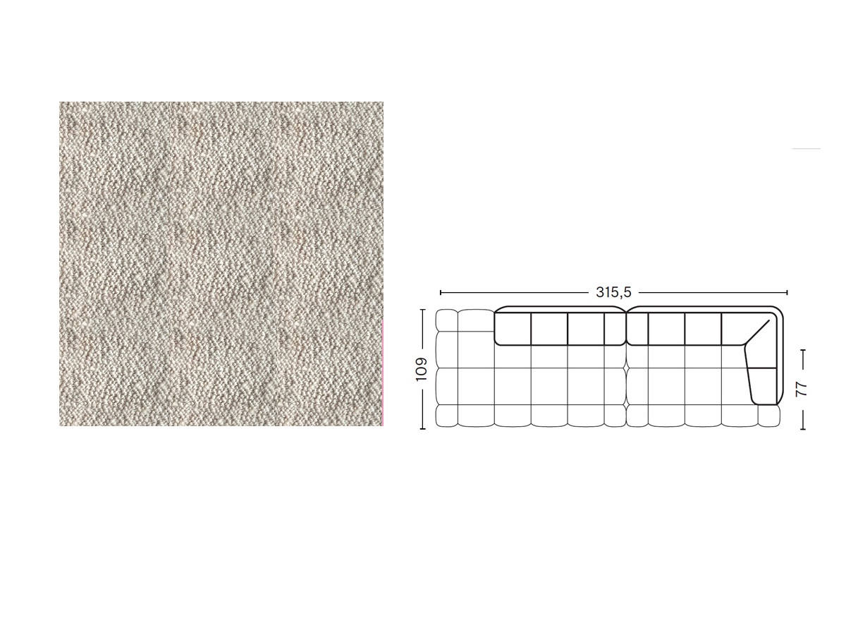 Hay Quilton Sofa Combination 10 Right Flamiber Sand J7