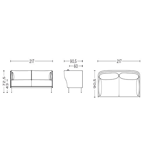 Hay Silhouette Sofa 3 Seater