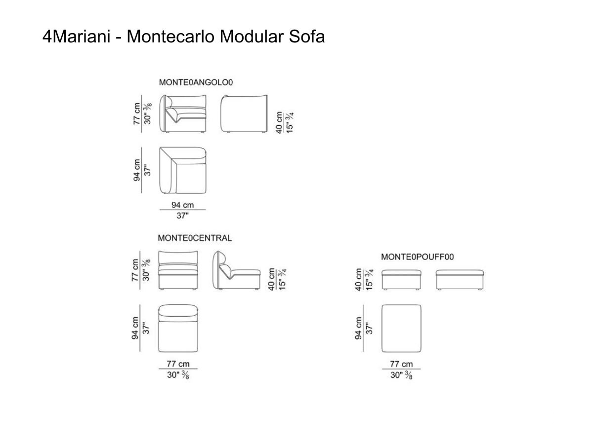 Модульный диван I 4 Mariani Montecarlo