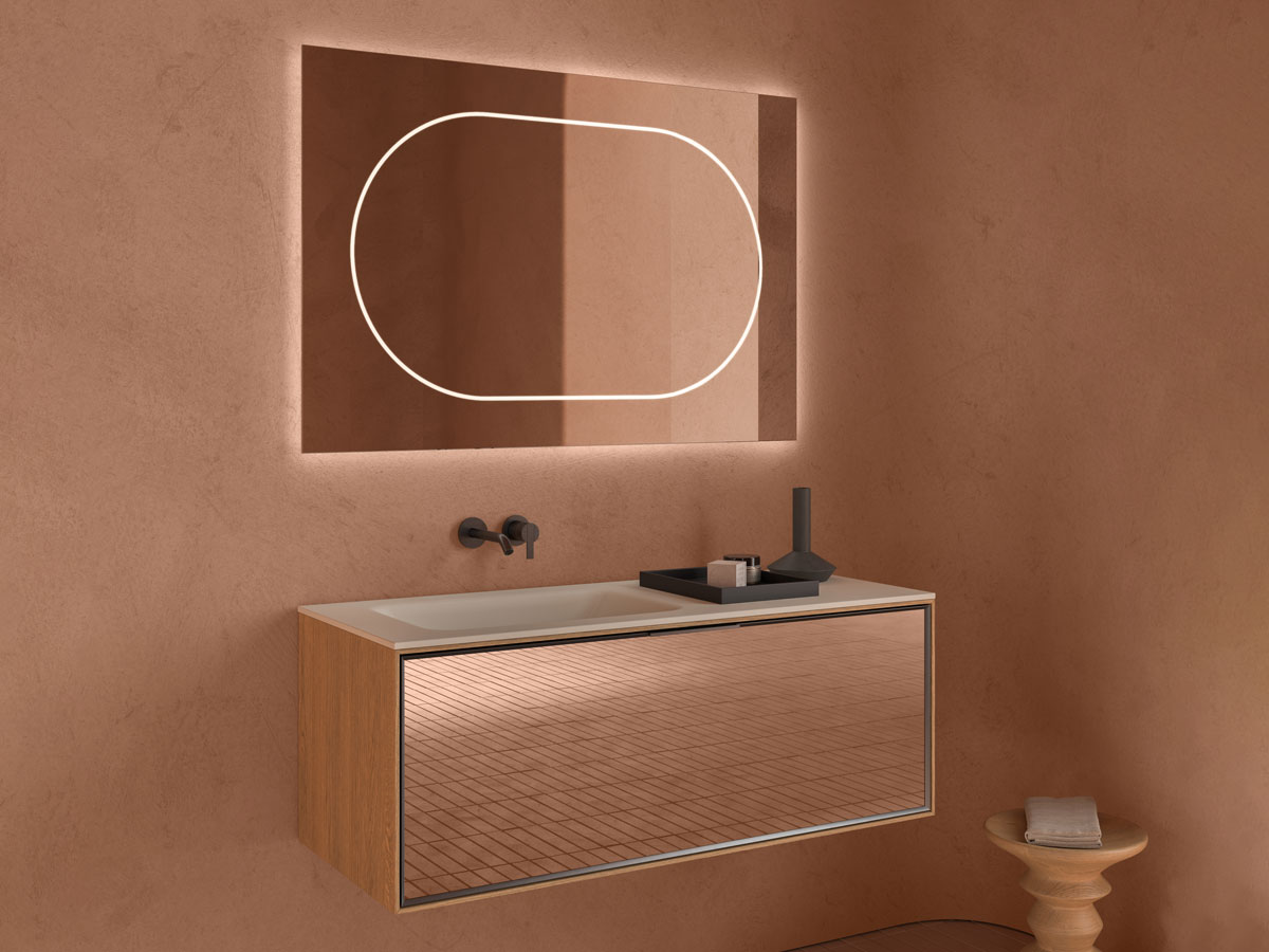 Inbani Alo Oval Mirror With Led Lighting