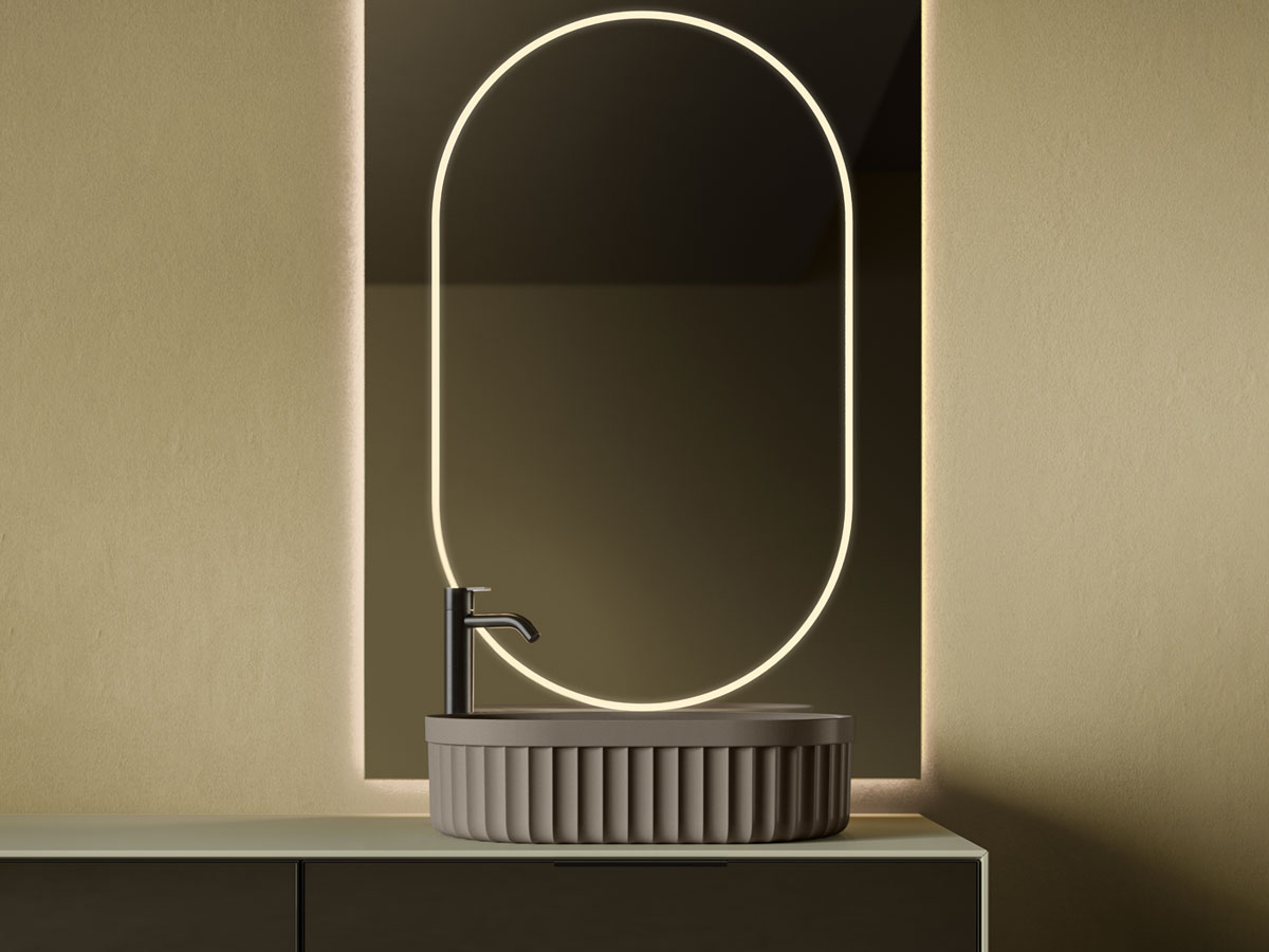 Inbani Alo Oval Mirror With Led Lighting
