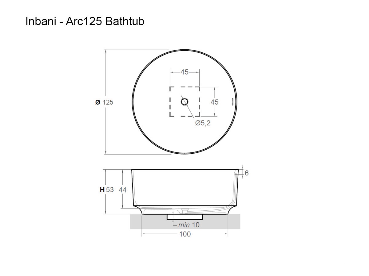 Inbani Arc125 Bathtub