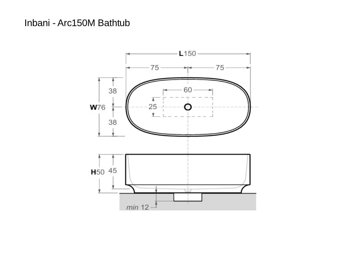 Inbani Arc150m Bathtub