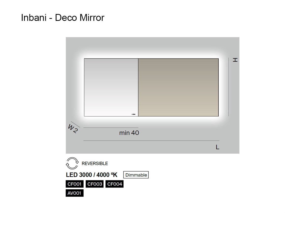 Inbani Deco11 Mirror With Led Lighting