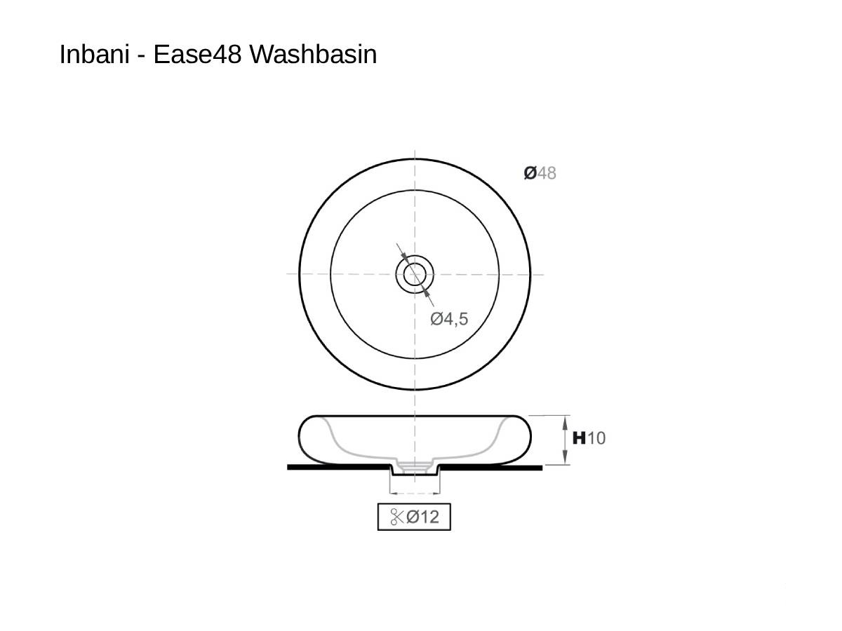 Inbani Ease48 Countertop Washbasin