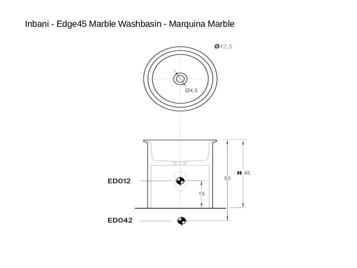 Накладная раковина Inbani Edge45