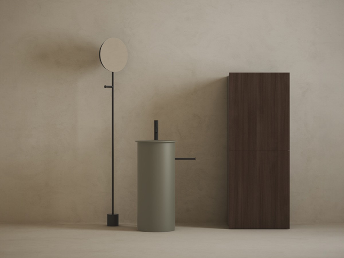 Inbani Edge88 Washbasin With Towel Rail Drain Installation To The Ground