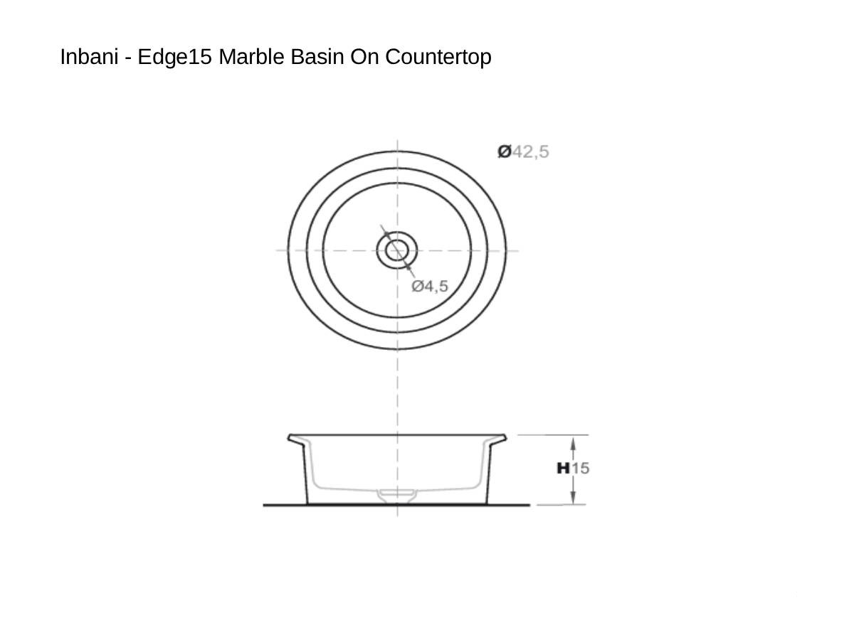 Inbani Edge15 Basin On Countertop