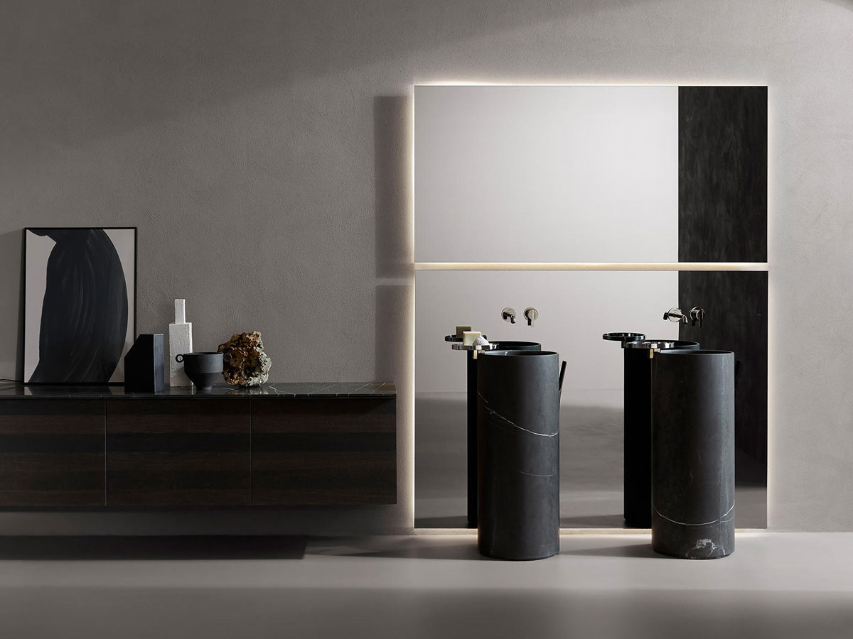 Inbani Giro85 Freestanding Washbasin Marble