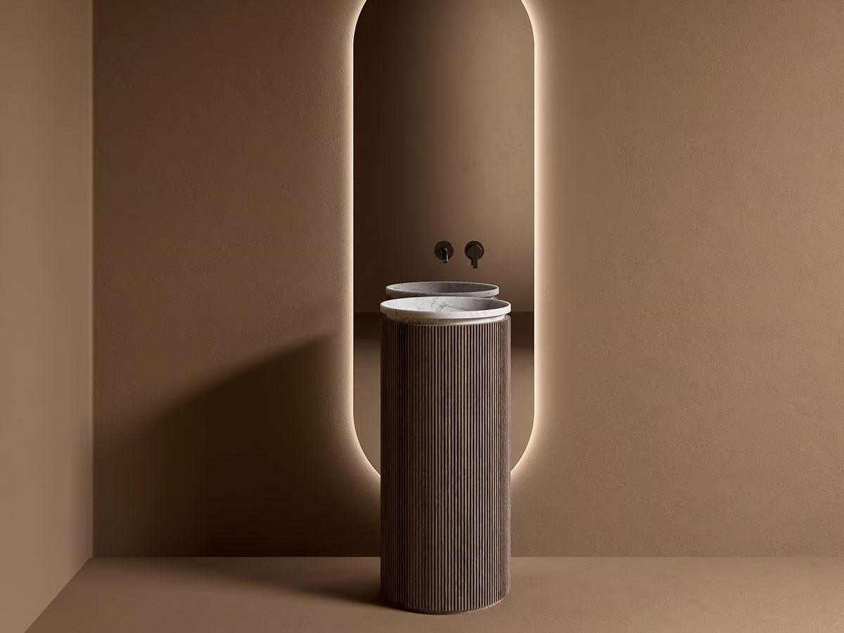 Inbani Grate Freestanding Washbasin Wood
