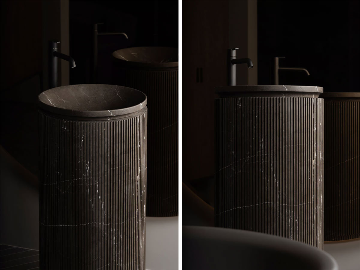 Inbani Grate Freestanding Washbasin Marble