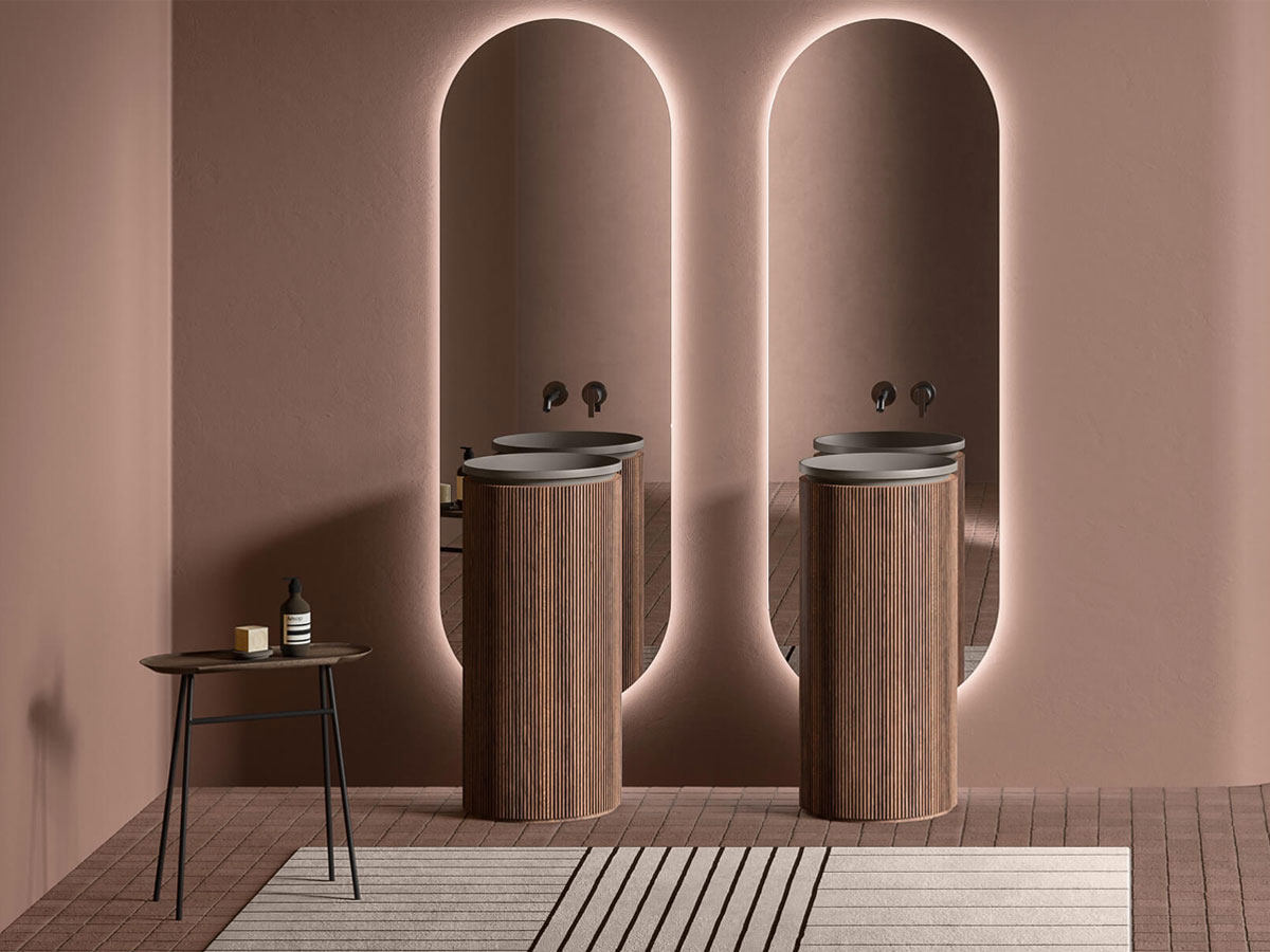 Inbani Grate Freestanding Washbasin Wood