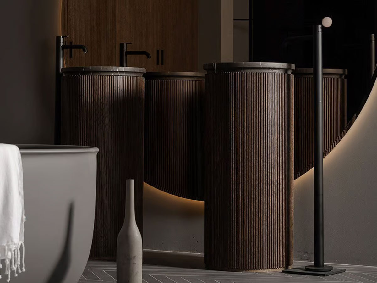 Inbani Grate Freestanding Washbasin Wood