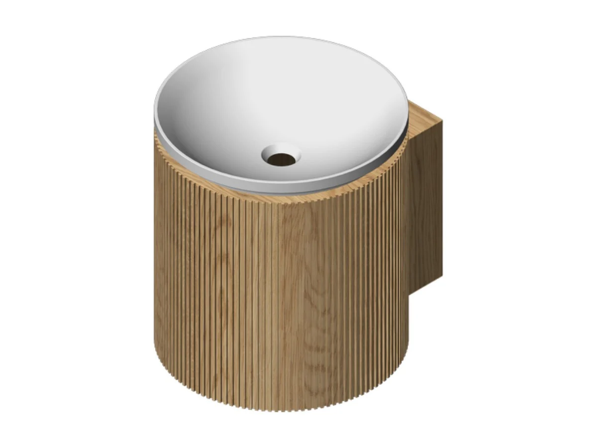 Inbani Grateround40 Wall Mounted Basin With Tap Hole