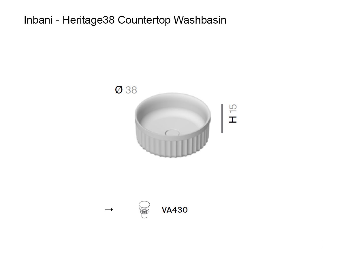 Inbani Heritage38 Countertop Washbasin