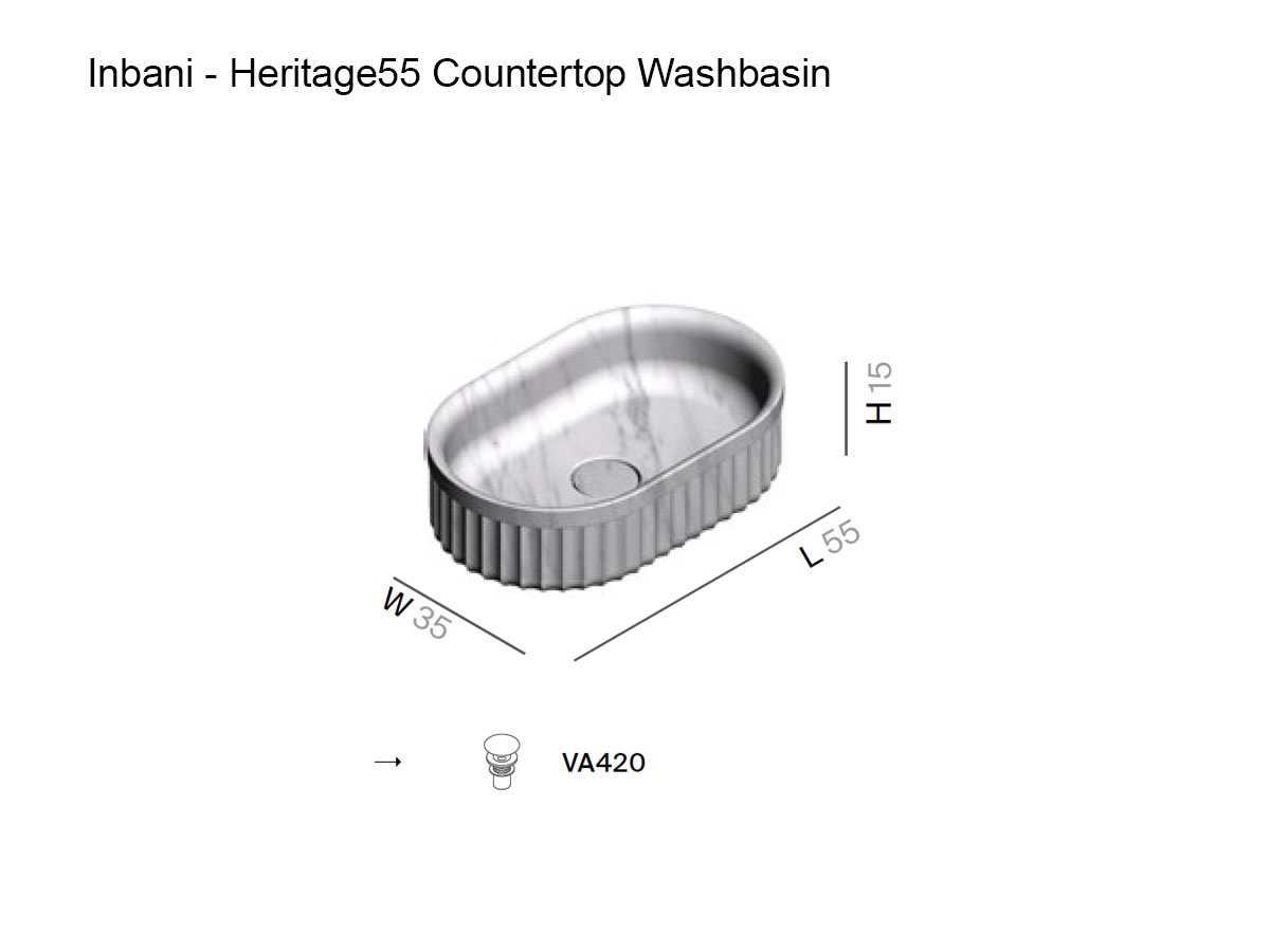 Inbani Heritage55 Countertop Washbasin