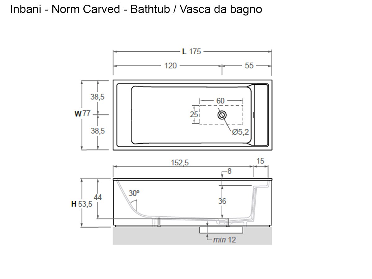 Inbani Norm Materia Bathtub