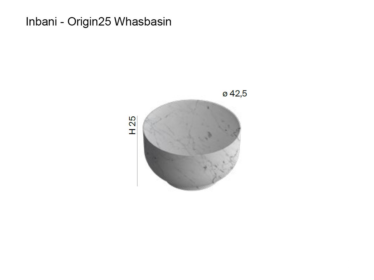 Накладная раковина Inbani Origin25