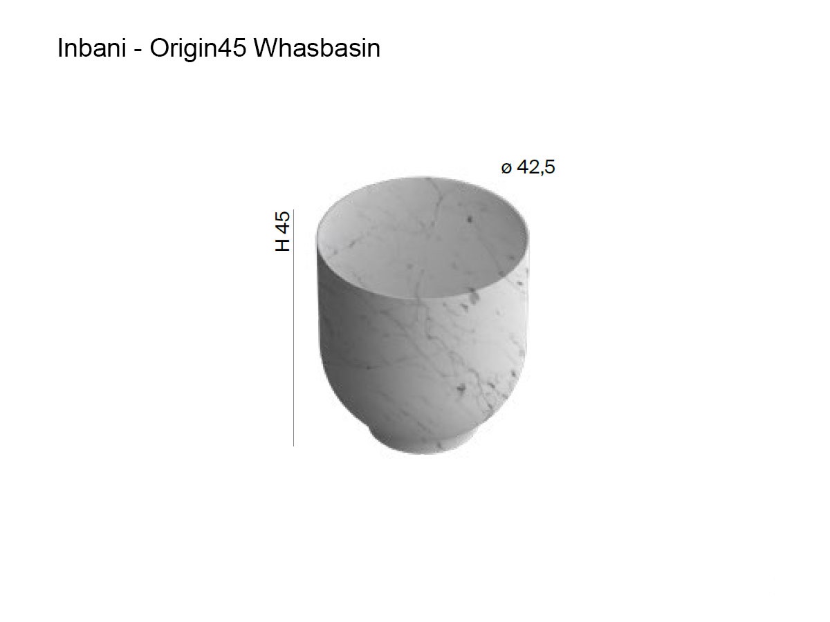 Inbani Origin45 Countertop Washbasin Marble