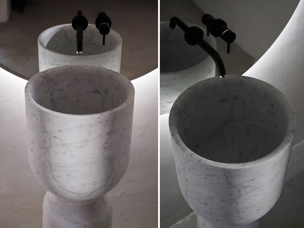 Inbani Origin Freestanding Washbasin Marble
