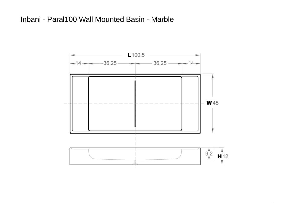 Inbani Paral100 Washbasin Marble Version