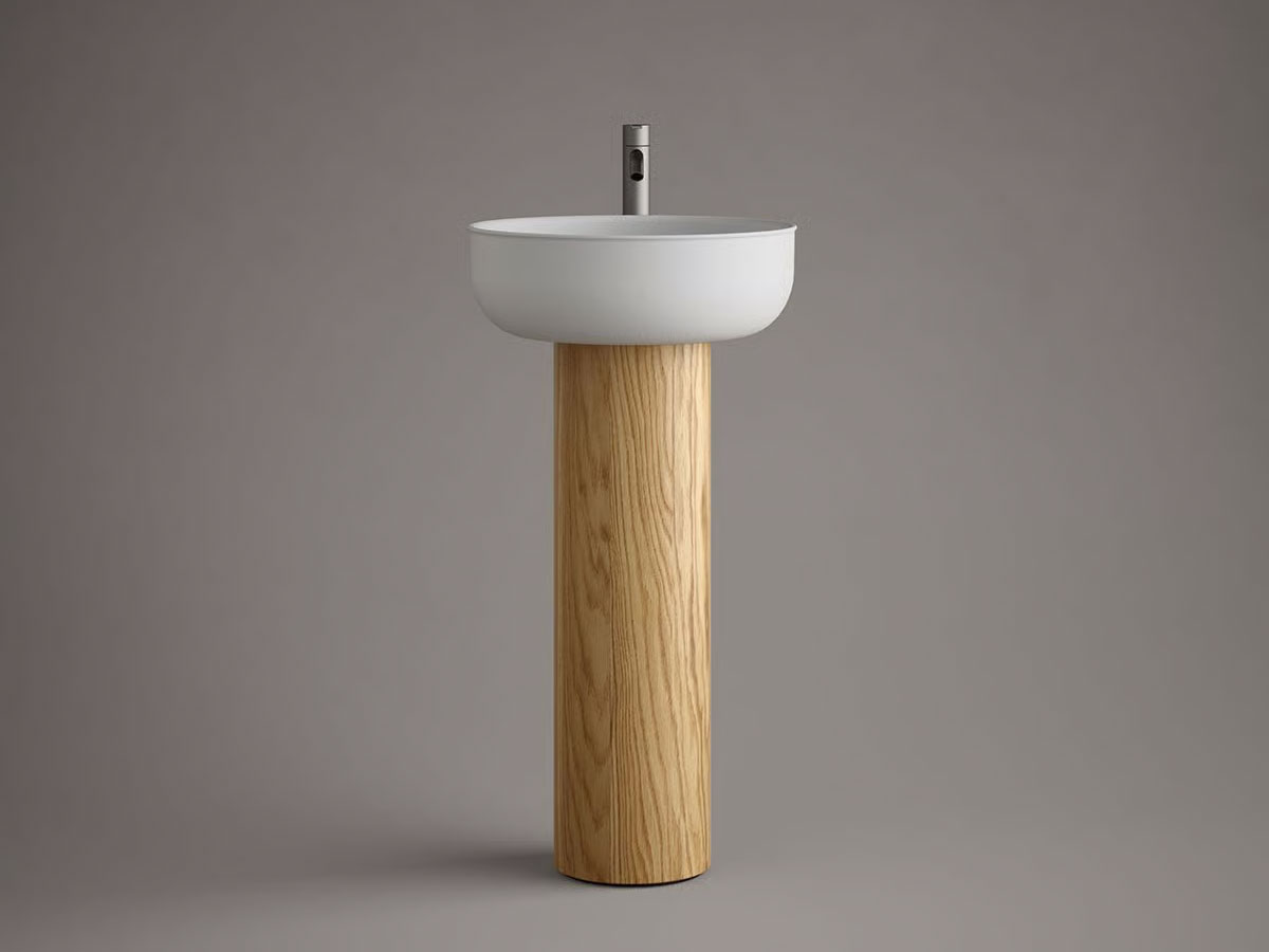 Inbani Prime88 Freestanding Washbasin Wooden Base