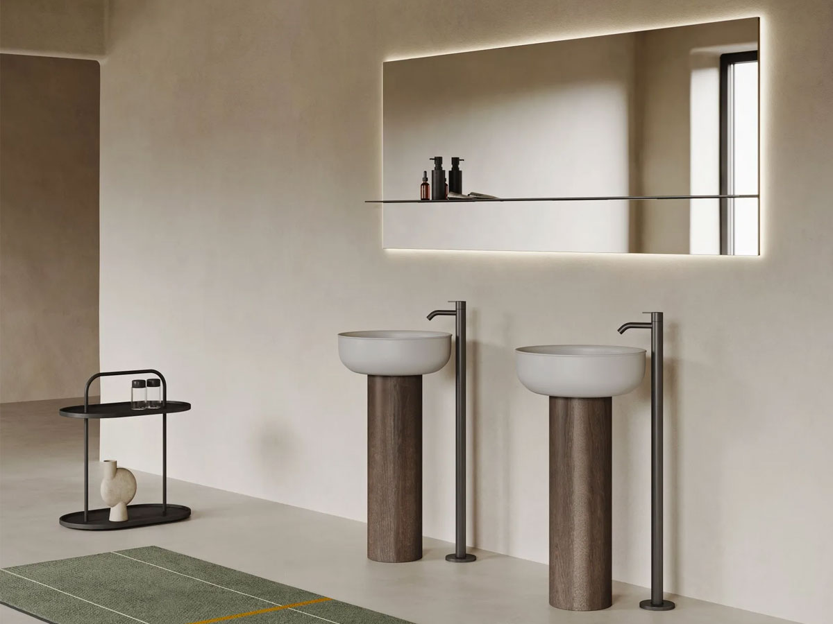 Inbani Prime88 Freestanding Washbasin Wooden Base