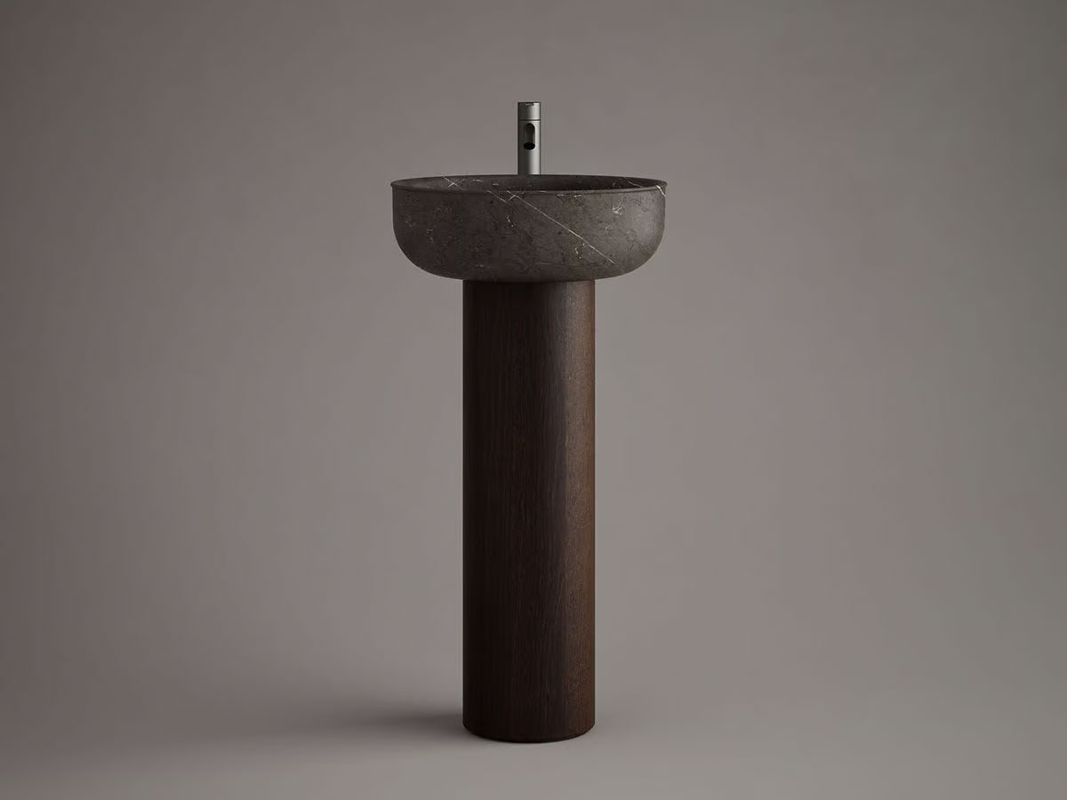Inbani Prime88 Freestanding Washbasin Wooden Base