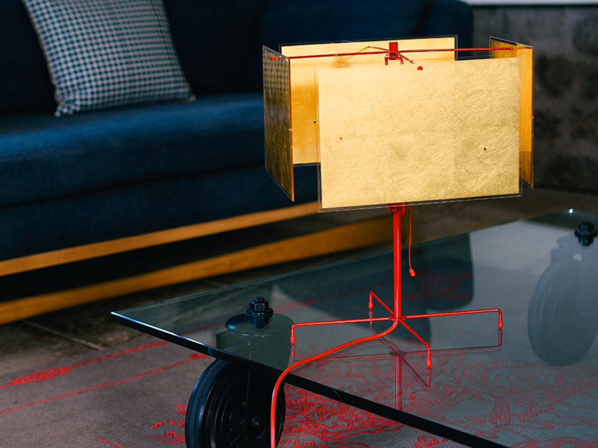 Ingo Maurer 24 Karat Blau T Table Lamp