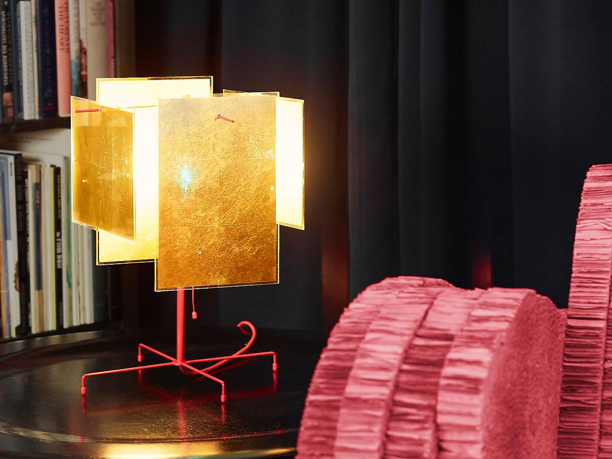 Ingo Maurer 24 Karat Blau T Table Lamp