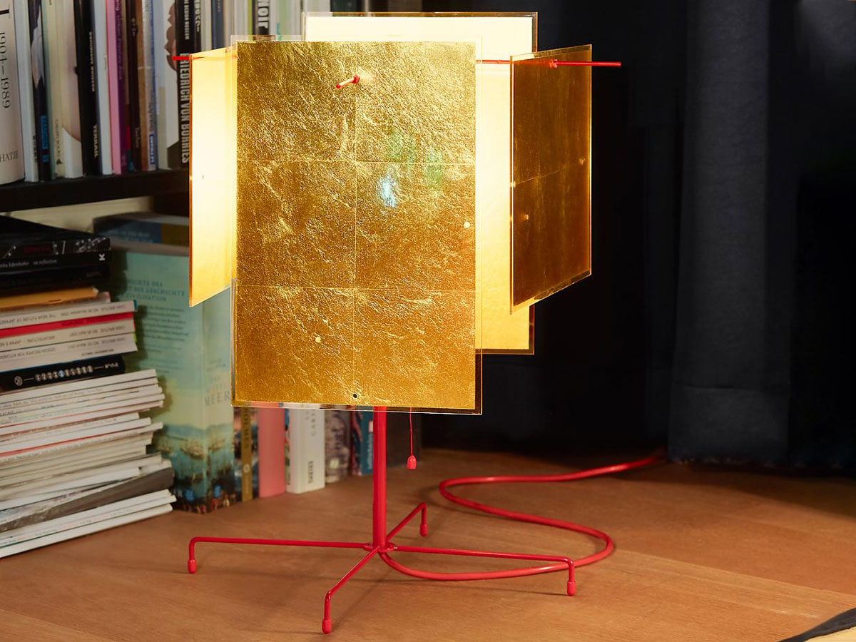 Ingo Maurer 24 Karat Blau T Table Lamp