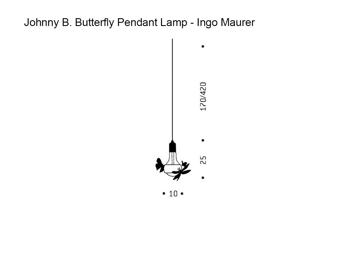 Ingo Maurer Johnny B Butterfly Pendant Lamp