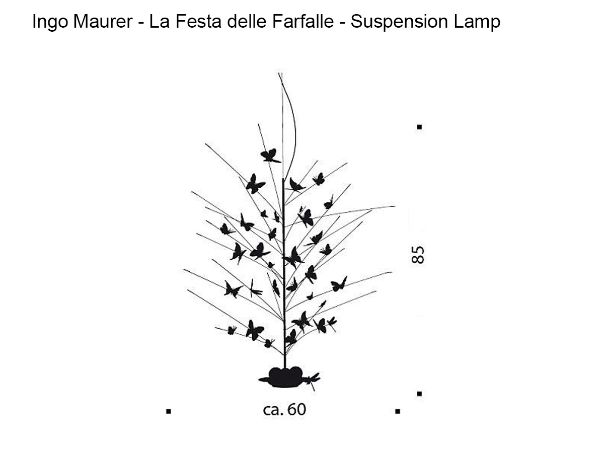 Ingo Maurer La Festa Delle Farfalle Suspension Lamp
