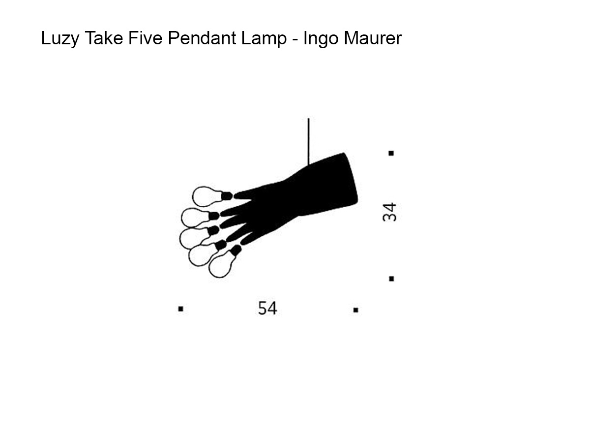 Ingo Maurer Luzy Take Five Pendant Lamp