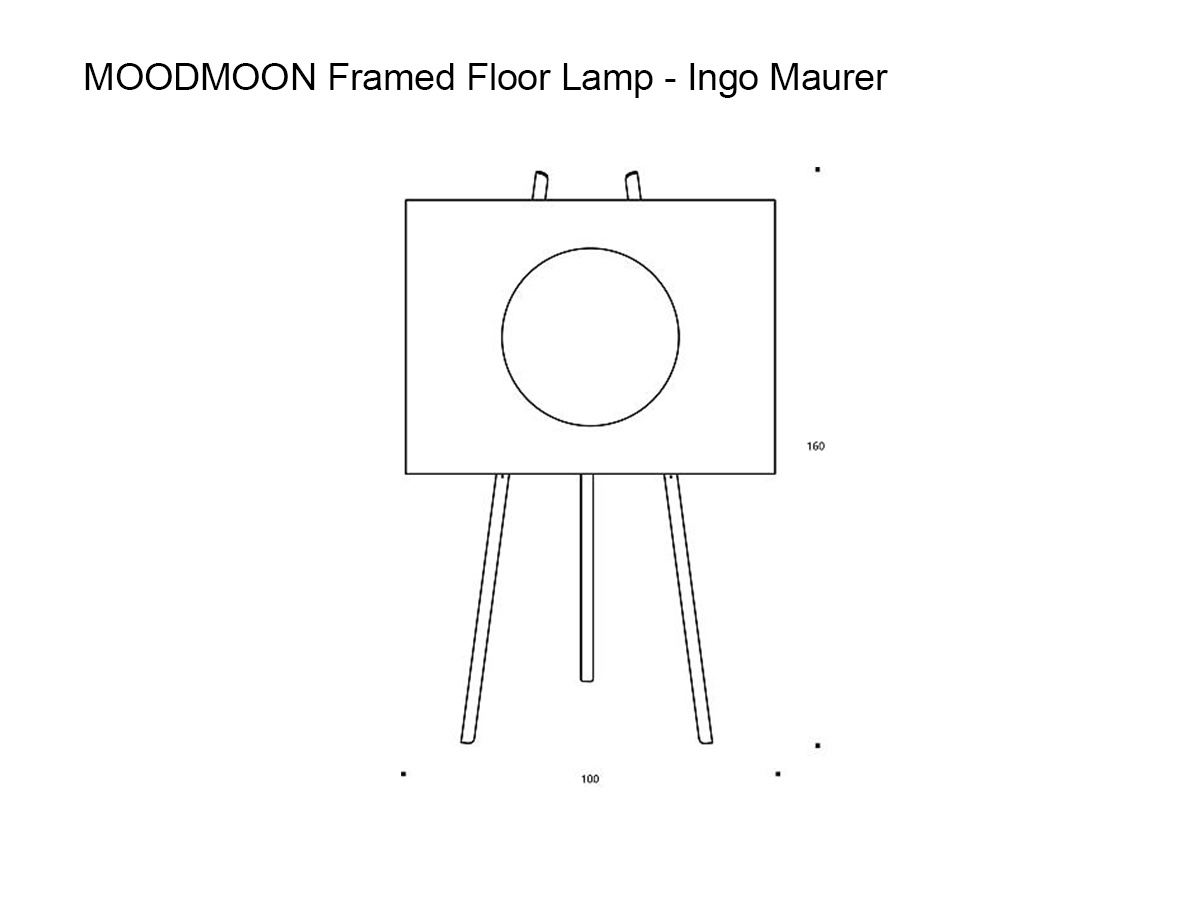 Ingo Maurer Moodmoon Framed Floor Lamp