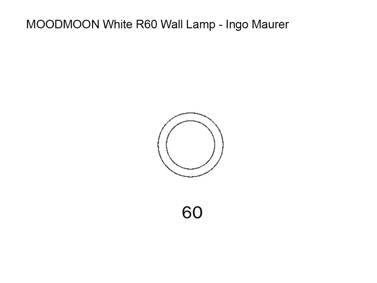 Ingo Maurer Moodmoon White R60 Wall Lamp