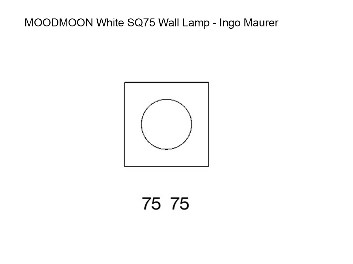 Ingo Maurer Moodmoon White Sq75 Wall Lamp