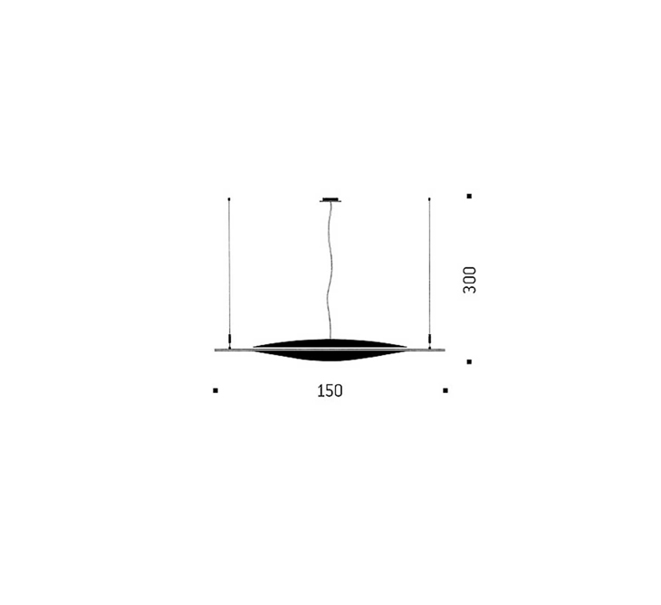 Ingo Maurer Schlitz Suspension Lamp