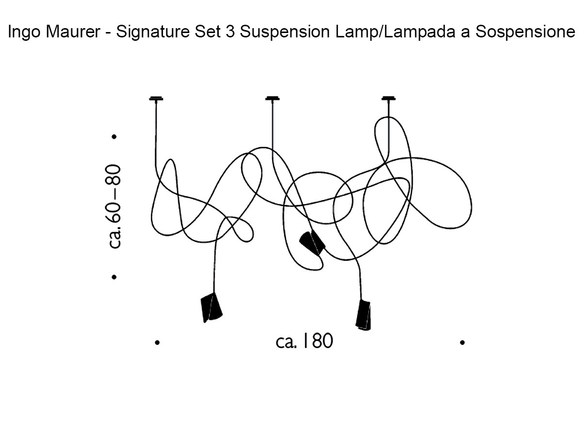 Ingo Maurer Signature Set 3 Suspension Lamp