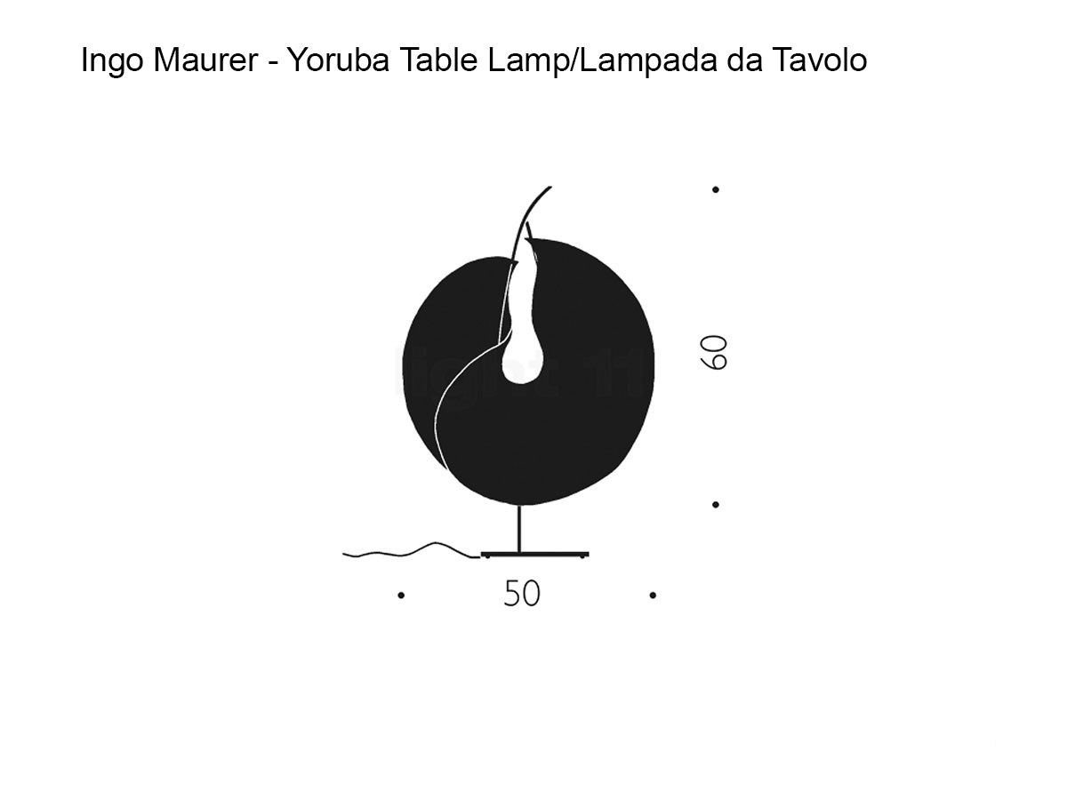 Ingo Maurer Yoruba Rose Table Lamp