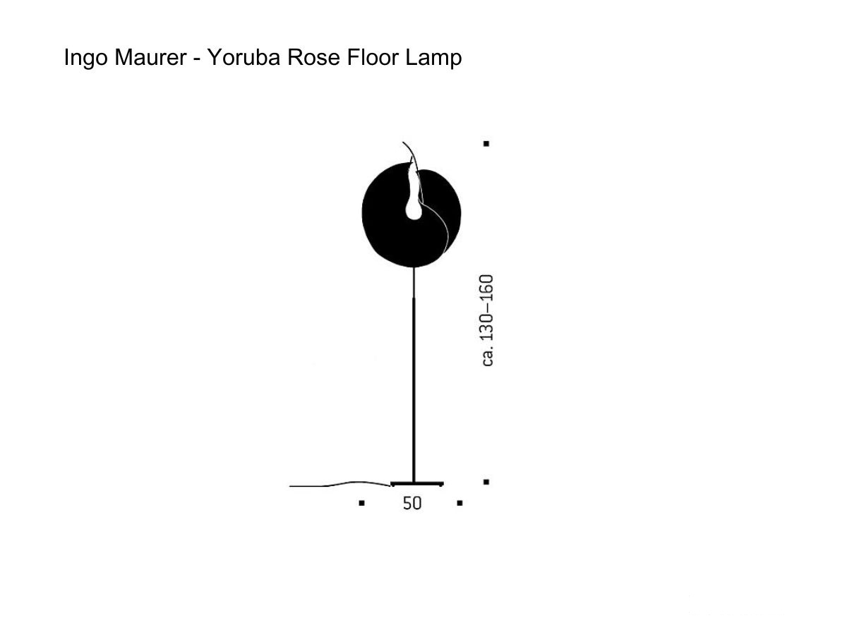 Ingo Maurer Yoruba Rose Floor Lamp