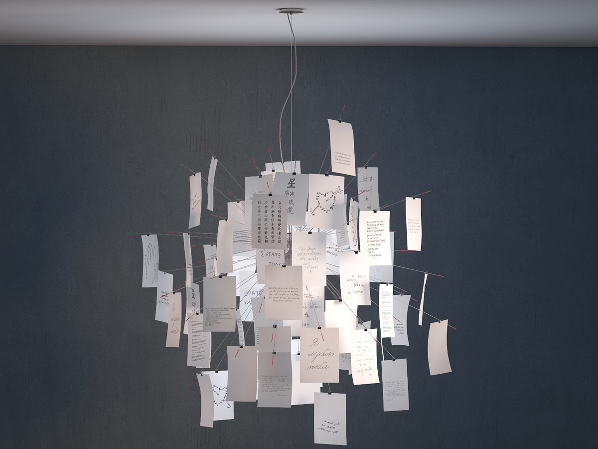 Ingo Maurer Zettel Z 5 Suspension Lamp