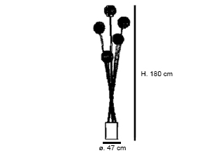 Italamp 2392 P Tea Floor Lamp